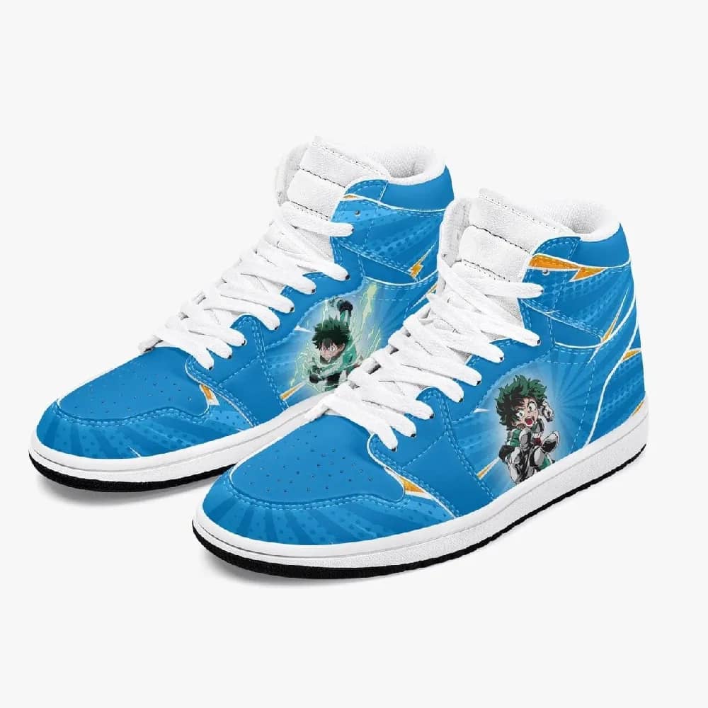 Inktee Store - My Hero Academia Deku Comic Style Custom Air Jordans Shoes Image