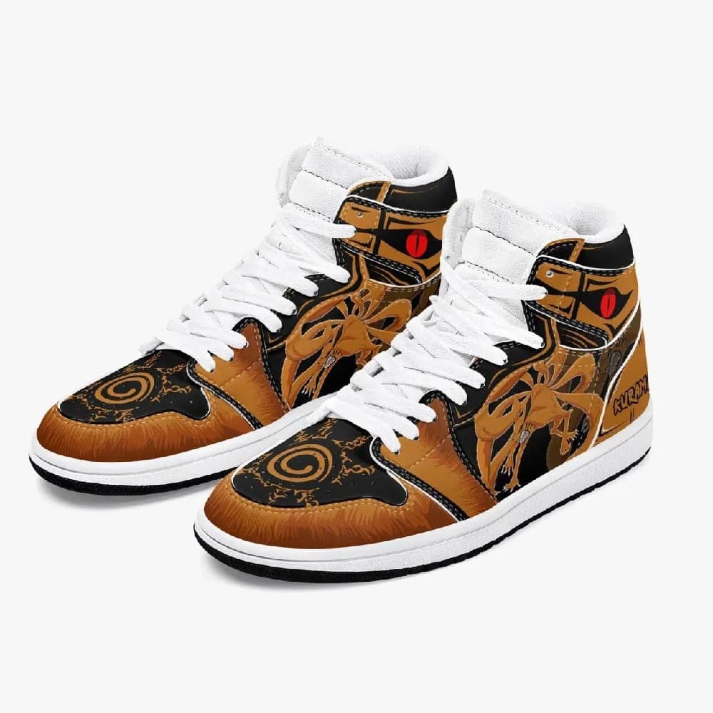 Inktee Store - Naruto Shippuden Kurama Nine-Tailed Beast Custom Air Jordans Shoes Image