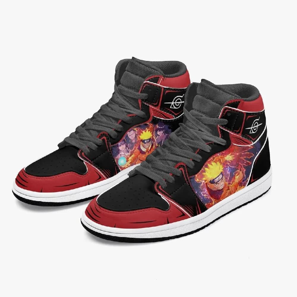 Inktee Store - Naruto Shippuden Rage Air Custom Air Jordans Shoes Image