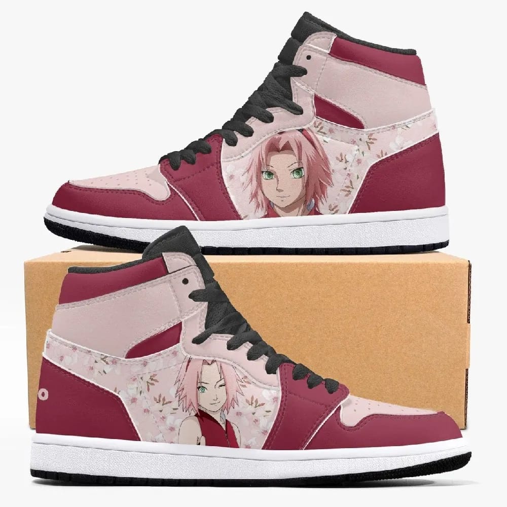 Inktee Store - Naruto Shippuden Sakura Haruno Custom Air Jordans Shoes Image
