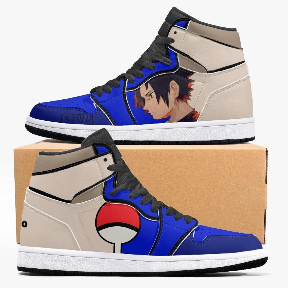 Inktee Store - Naruto Shippuden Sasuke Custom Air Jordans Shoes Image