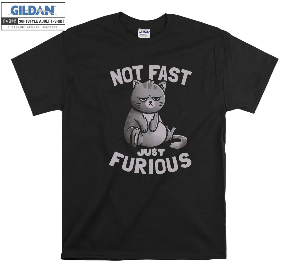 Inktee Store - Not Fast Just Furious Cat T-Shirt Image
