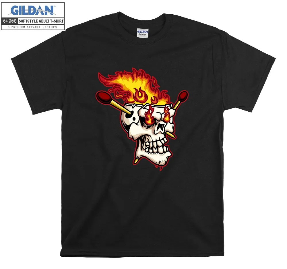 Inktee Store - Official Fire Skull Match T-Shirt Image