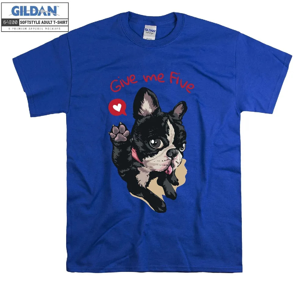 Inktee Store - Official Give Me Five Pug T-Shirt Image