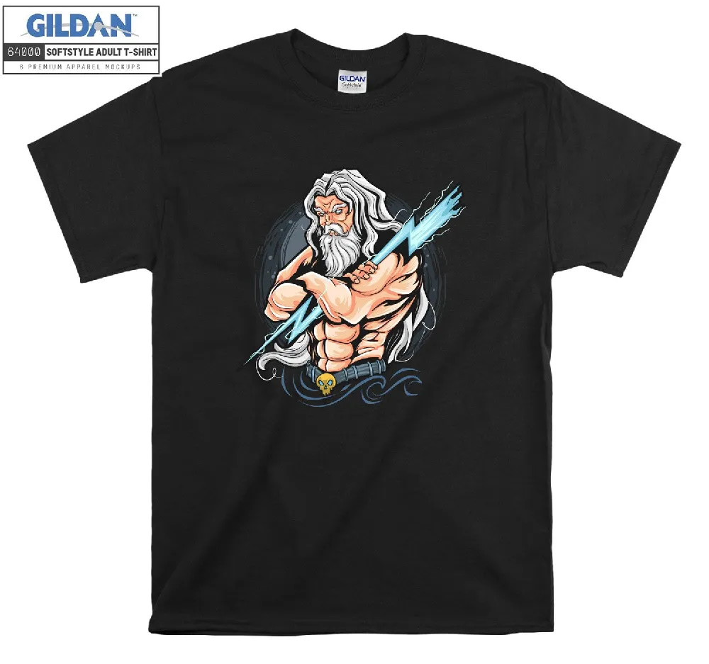 Inktee Store - Official God Zeus Skull T-Shirt Image
