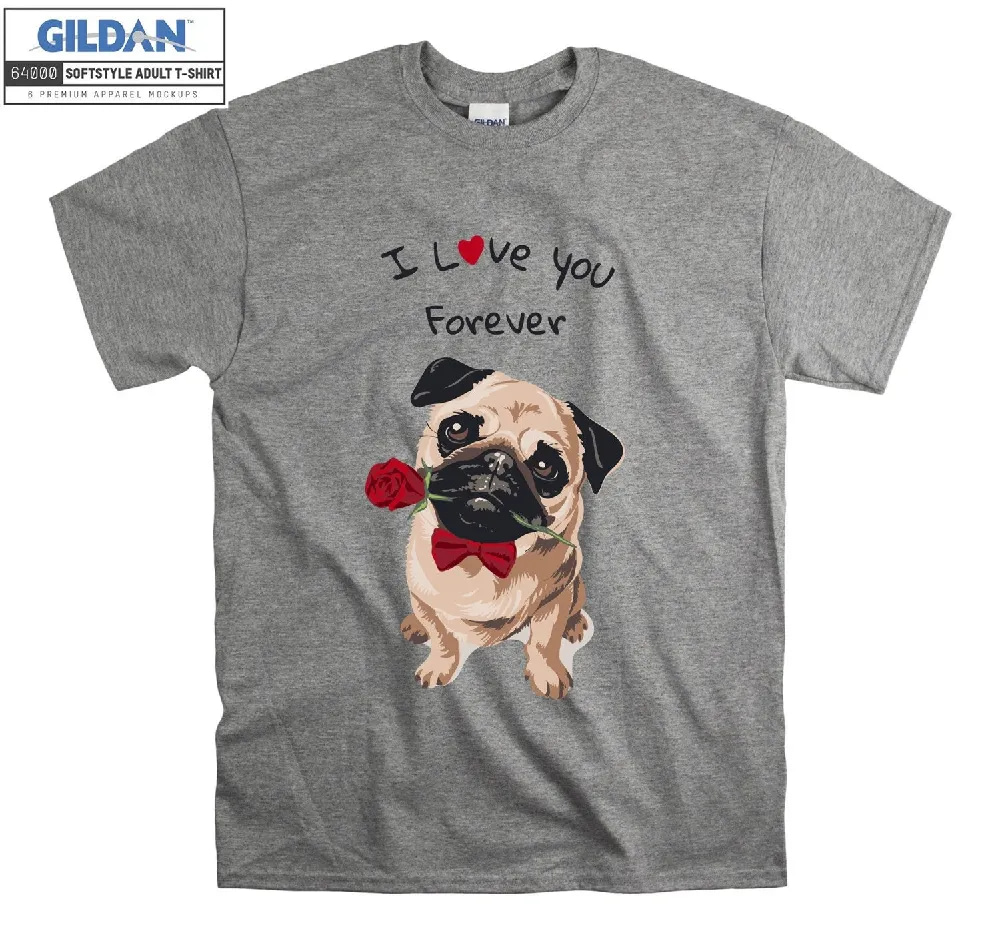 Inktee Store - Official I Love You Forever Pug T-Shirt Image