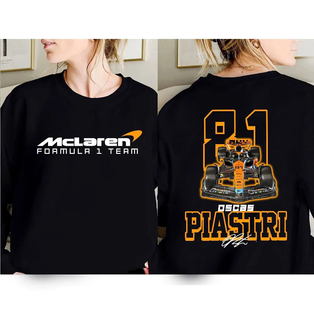 Inktee Store - Oscar Piastri Formula One Sweatshirt - F1 Two Sides T Shirt - Oscar Piastri Shirt - Oscar Piastri F1 Sweater - F1 2023 Shirt - F1 Merch Shirt Image