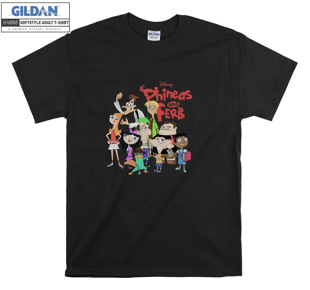Inktee Store - Phineas And Ferb Funny Cartoon T-Shirt Image