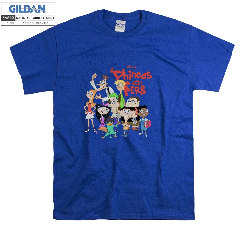 Inktee Store - Phineas And Ferb Funny Cartoon T-Shirt Image