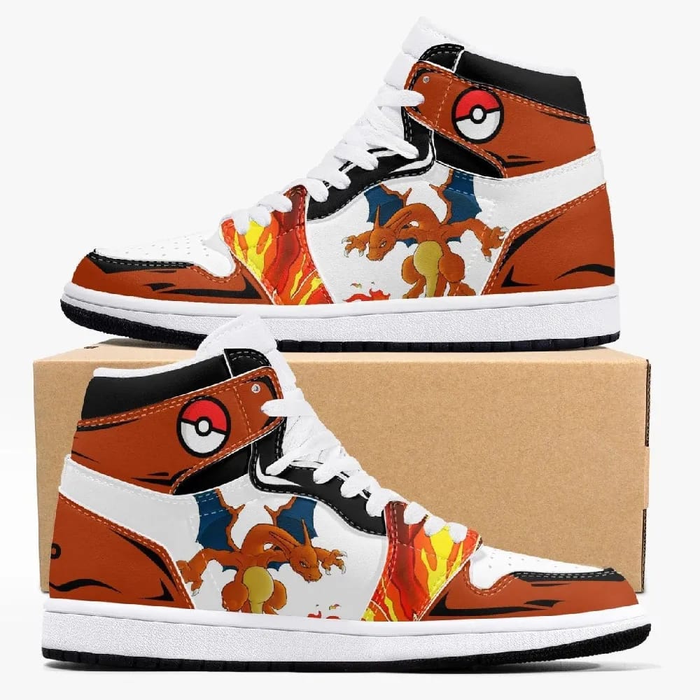 Inktee Store - Pokemon Charizard Custom Air Jordans Shoes Image