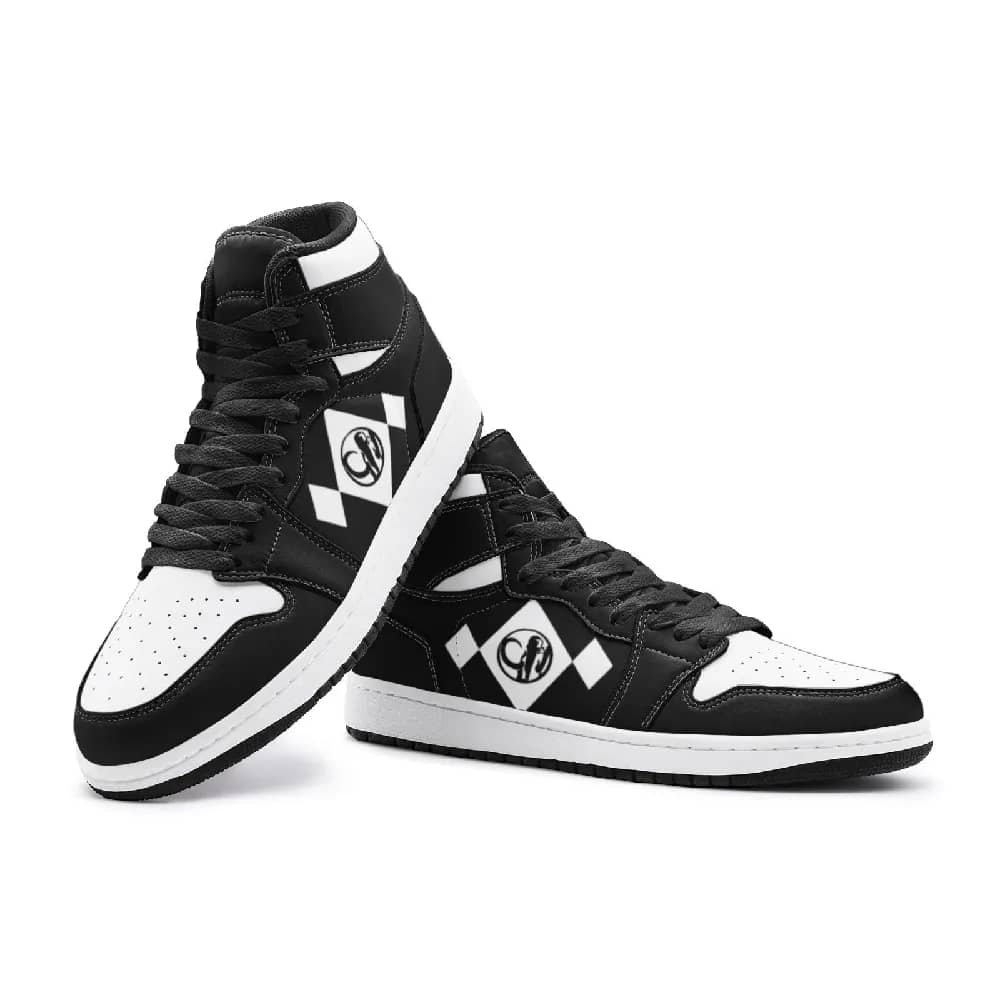 Inktee Store - Power Rangers Black Custom Air Jordans Shoes Image