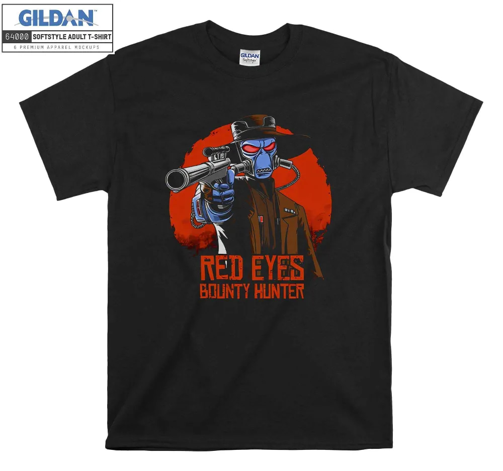 Inktee Store - Red Eye Bounty Hunter Sci Fi T-Shirt Image