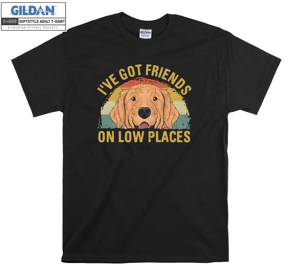 Inktee Store - Retrievers Golden Tank Top Friends On Low Place T-Shirt Image