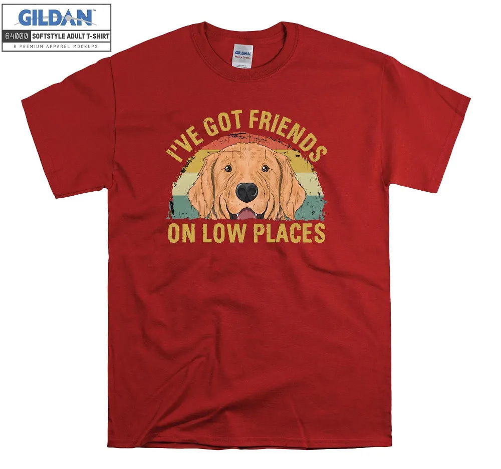 Inktee Store - Retrievers Golden Tank Top Friends On Low Place T-Shirt Image