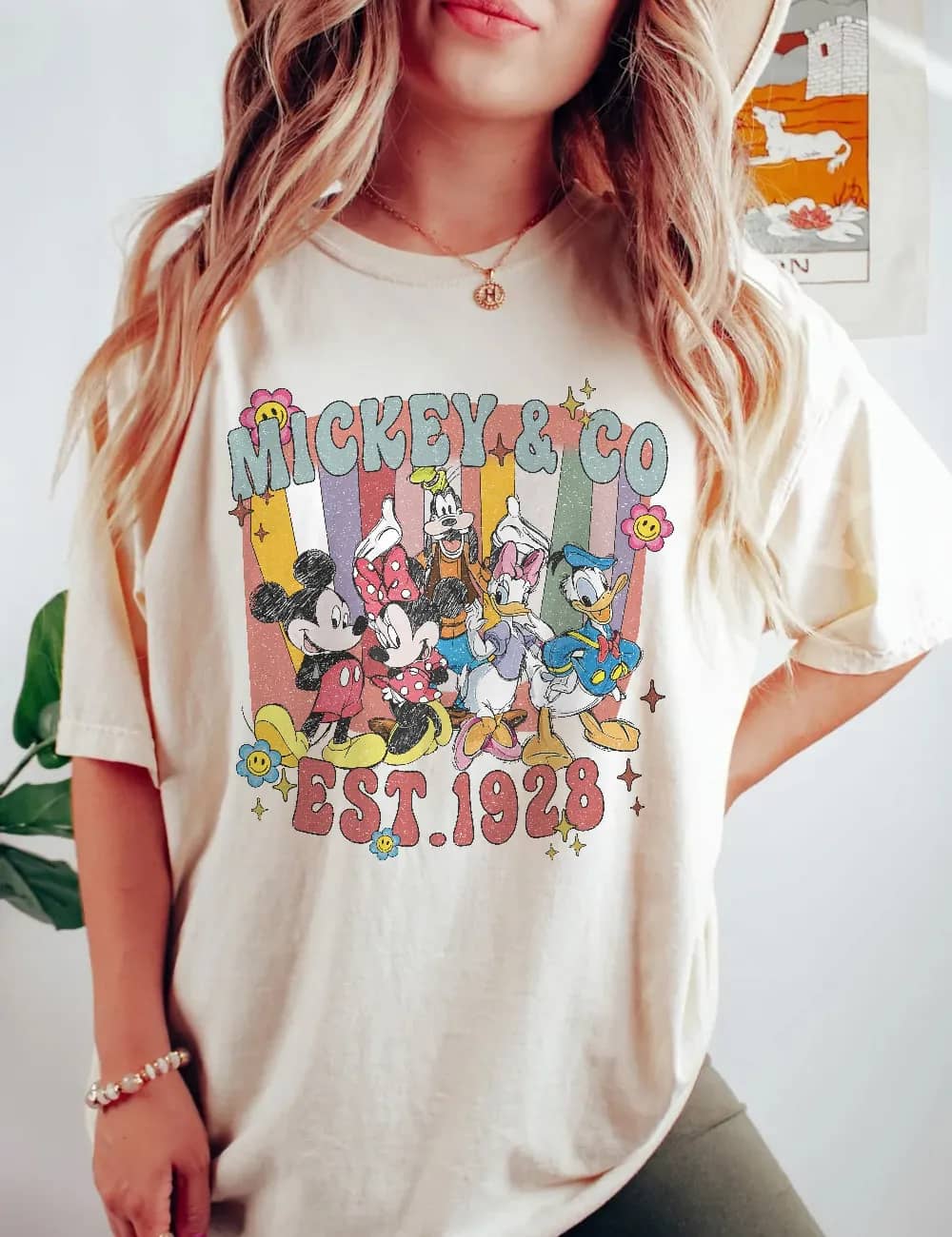 Inktee Store - Retro Disney Mickey And Co Est 1928 Shirt Comfort Colors - Vintage Mickey And Friends - Disneyland Shirt - Disneyworld Shirt - Disney Family Tee Image