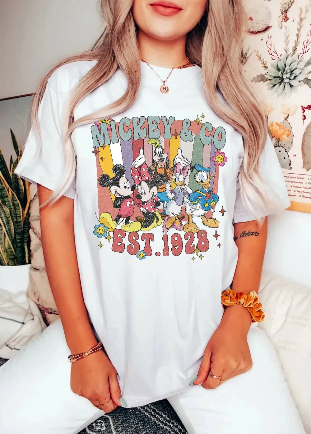 Inktee Store - Retro Disney Mickey And Co Est 1928 Shirt Comfort Colors - Vintage Mickey And Friends - Disneyland Shirt - Disneyworld Shirt - Disney Family Tee Image