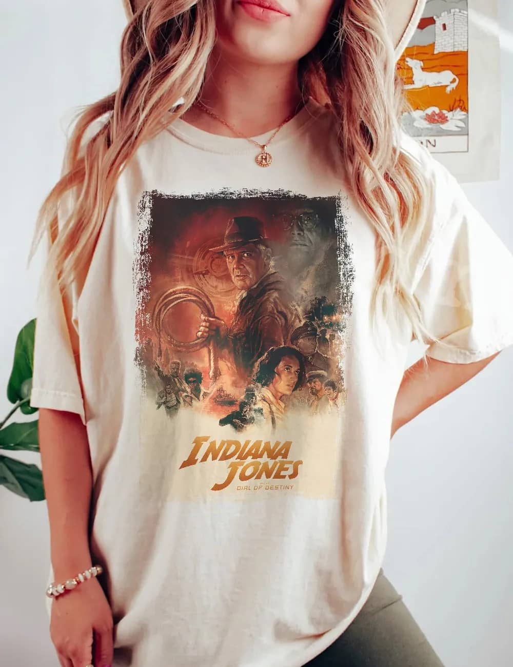 Inktee Store - Retro Indiana Jones Adventure And The Dial Of Destiny Comfort Colors Shirt - Indiana Jones Shirt - Disney Movie Shirt - Disneyland Vacation Tee Image