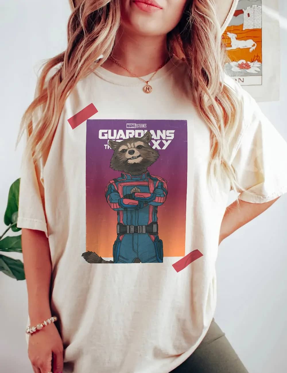 Inktee Store - Retro Marvel Guardians Of The Galaxy 3 Rocket Racoon Comfort Colors Shirt - Rocket Racoon Shirt - Guardians Of The Galaxy Shirt - Marvel Shirt Image