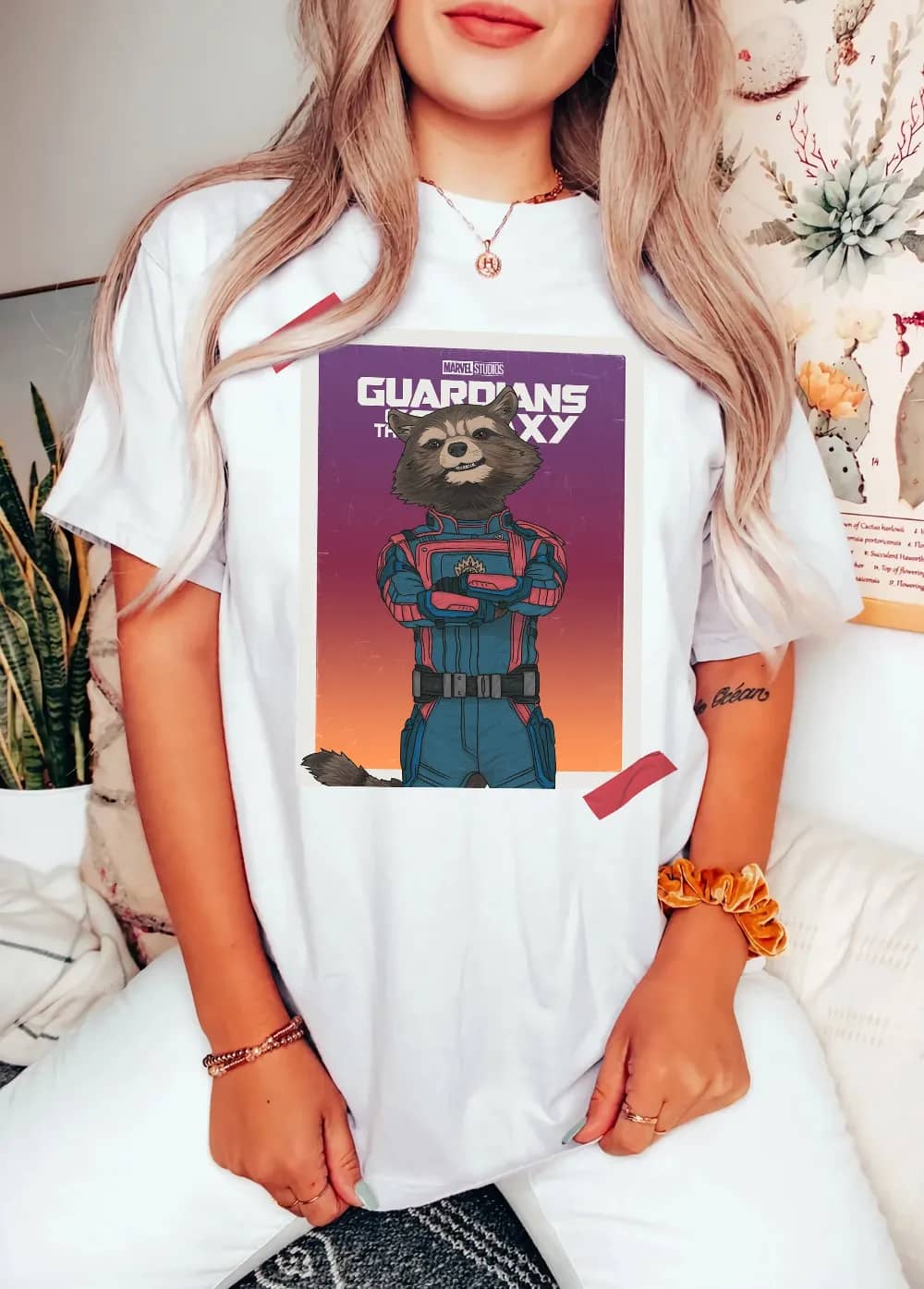 Inktee Store - Retro Marvel Guardians Of The Galaxy 3 Rocket Racoon Comfort Colors Shirt - Rocket Racoon Shirt - Guardians Of The Galaxy Shirt - Marvel Shirt Image