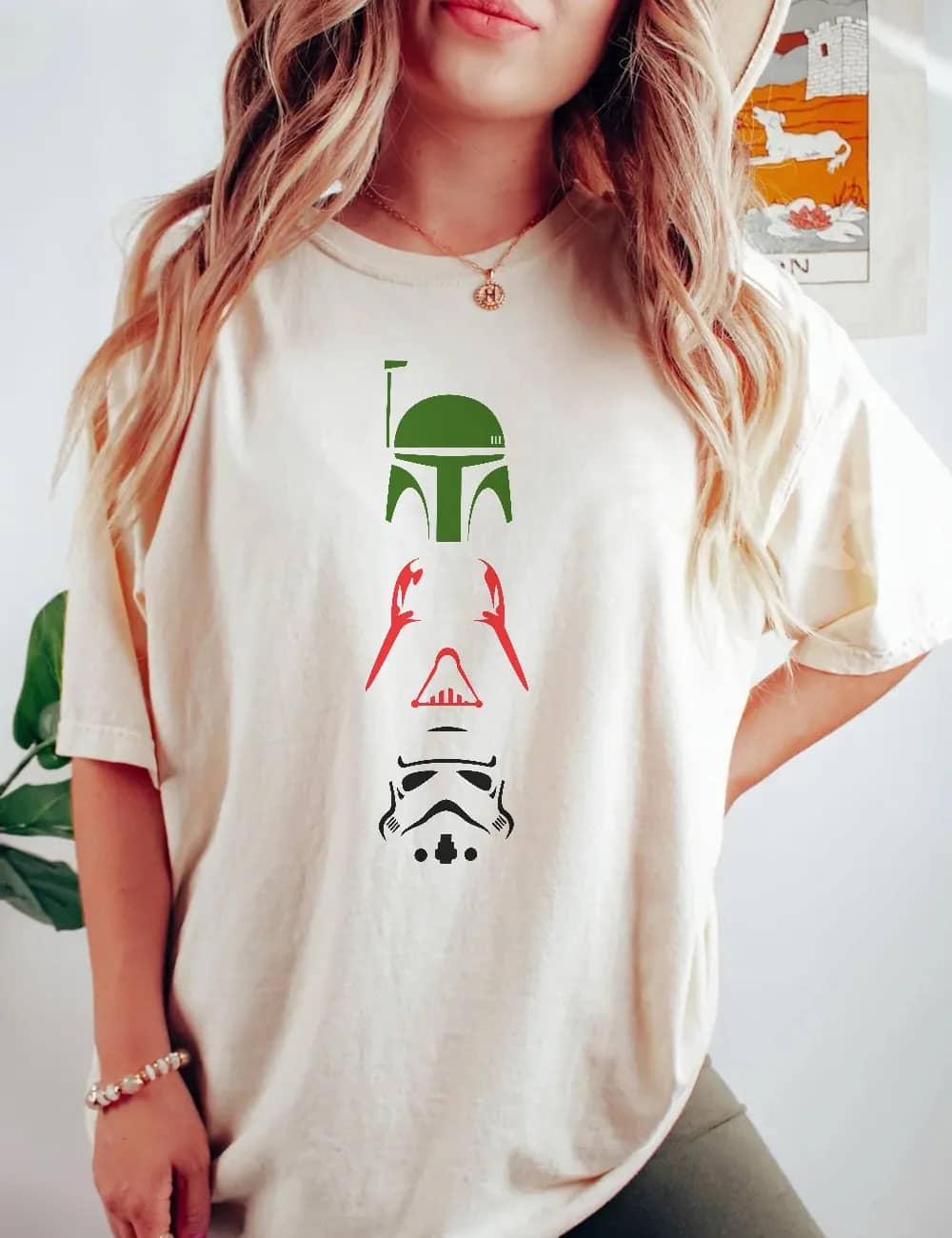 Inktee Store - Retro Star Wars Boba Fett Darth Vader Stormtrooper Helmet Comfort Colors Shirt - Disney Star Wars Shirt - Galaxy'S Edge Holiday Unisex Tshirt Image