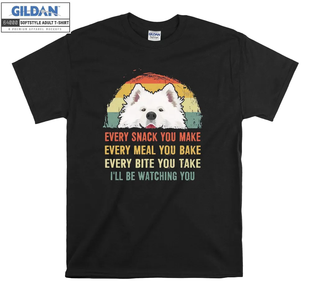 Inktee Store - Samoyed Vneck Shirt I'Ll Be Watching You T- Image