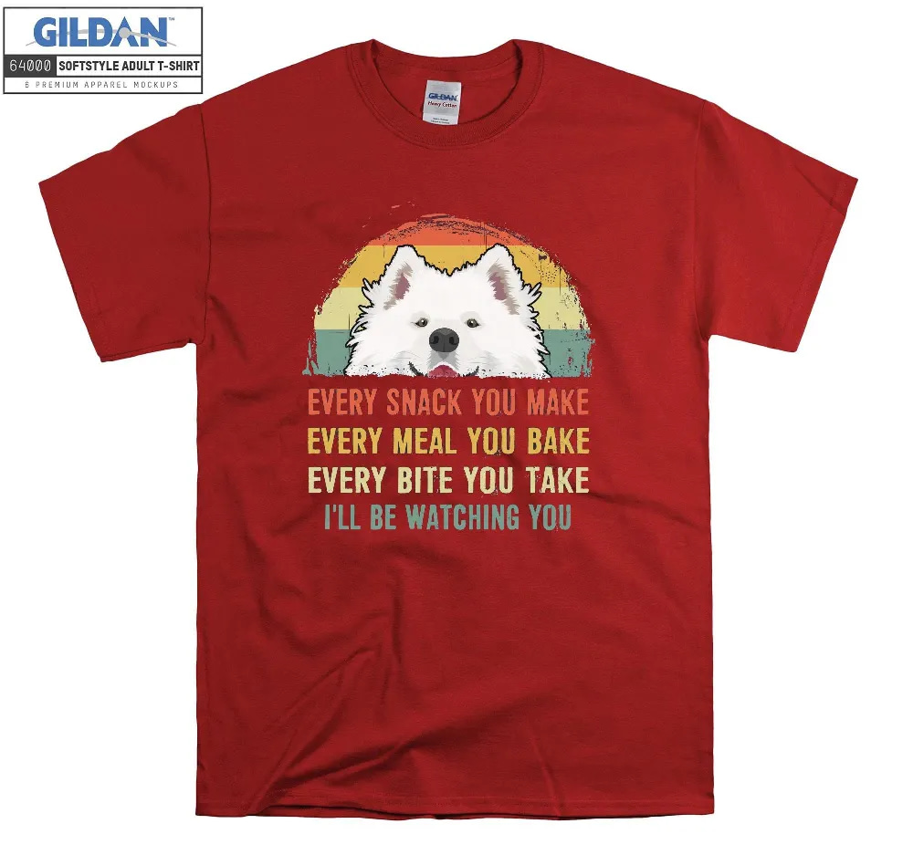 Inktee Store - Samoyed Vneck Shirt I'Ll Be Watching You T- Image