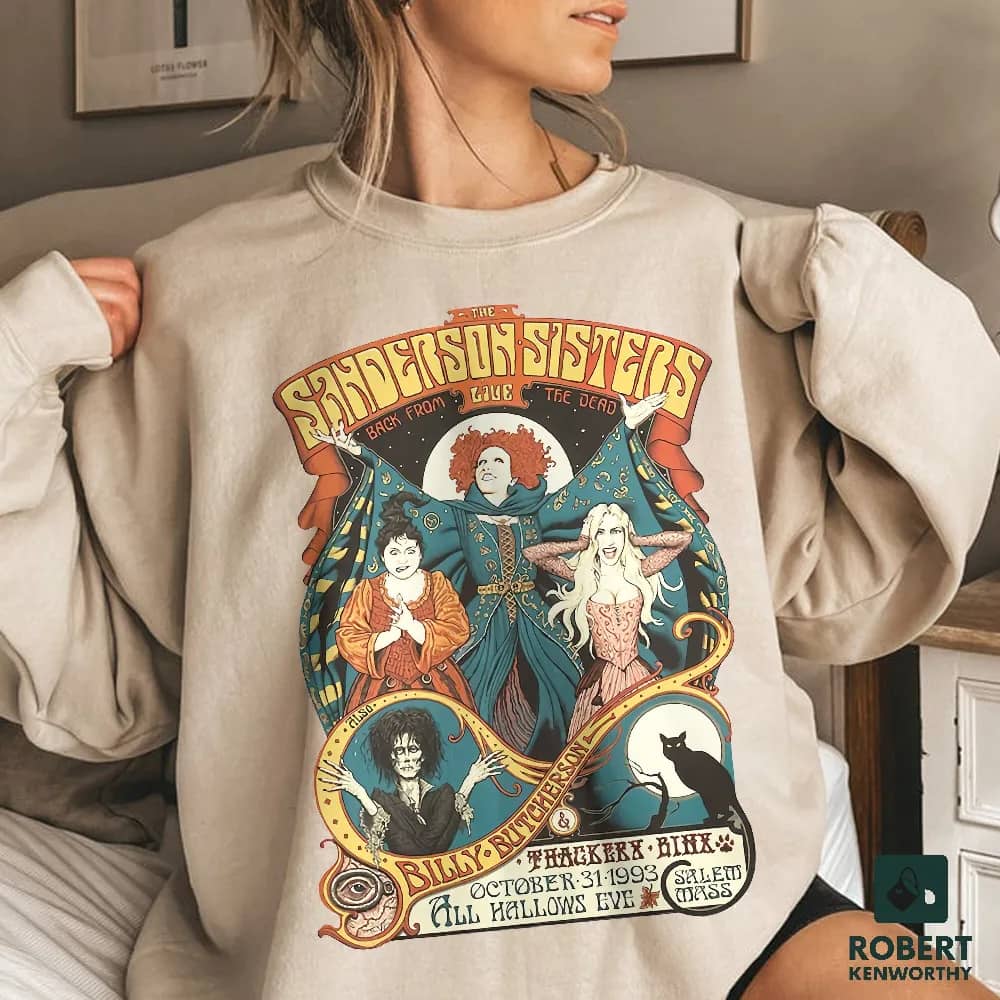 Inktee Store - Sanderson Sister Sweatshirt - Hocus Pocus Sweatshirt - Sanderson Sisters Sweatshirt - Halloween Shirt - Sanderson Sweatshirt - Fall Sweatshirt Image