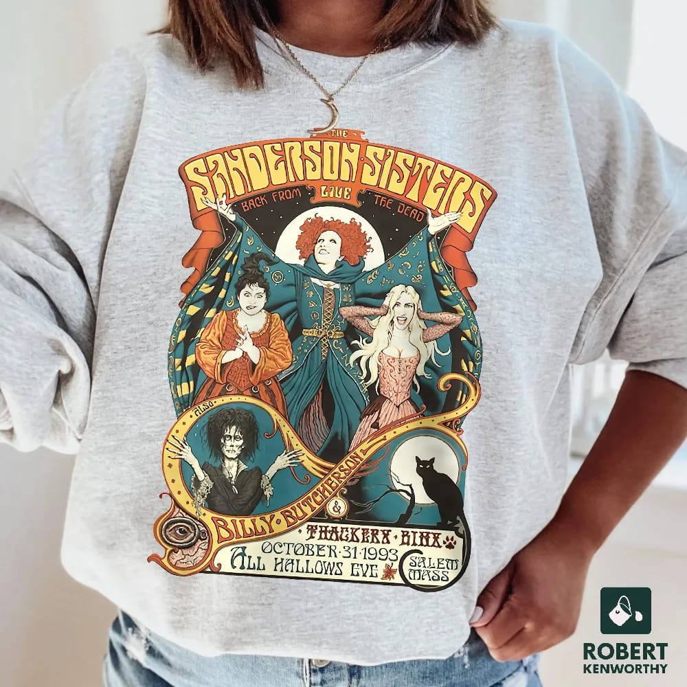 Inktee Store - Sanderson Sister Sweatshirt - Hocus Pocus Sweatshirt - Sanderson Sisters Sweatshirt - Halloween Shirt - Sanderson Sweatshirt - Fall Sweatshirt Image
