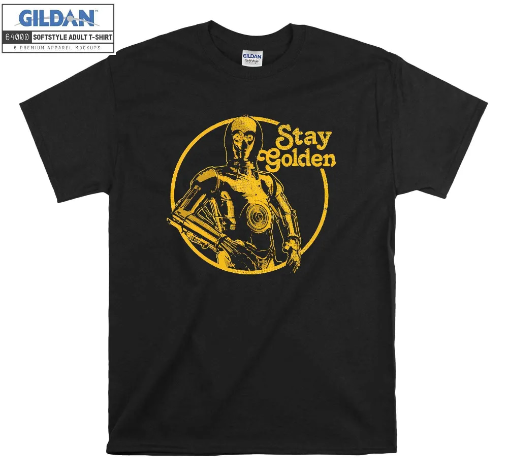 Inktee Store - Star Wars C-3Po Stay Golden T-Shirt Image