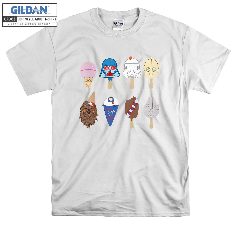 Inktee Store - Star Wars Characters As Nostalgic Ice Cream T-Shirt Image
