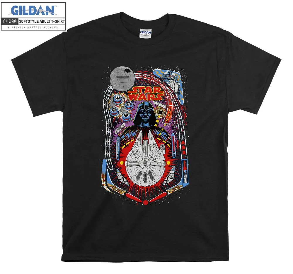 Inktee Store - Star Wars Darth Vader Death Pinball T-Shirt Image