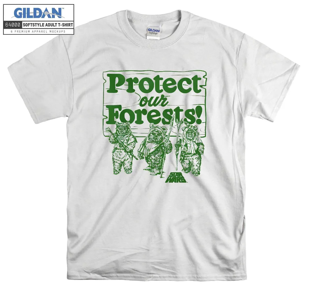Inktee Store - Star Wars Ewoks Protect Our Forests Camp T-Shirt Image