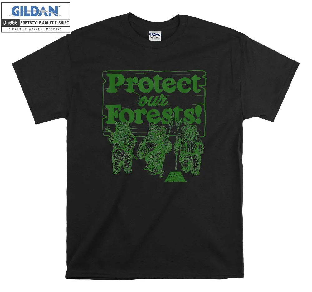 Inktee Store - Star Wars Ewoks Protect Our Forests Camp T-Shirt Image