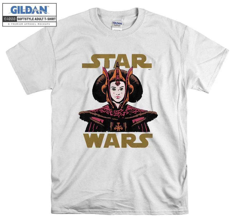 Inktee Store - Star Wars Logo Padme Amidala T-Shirt Image