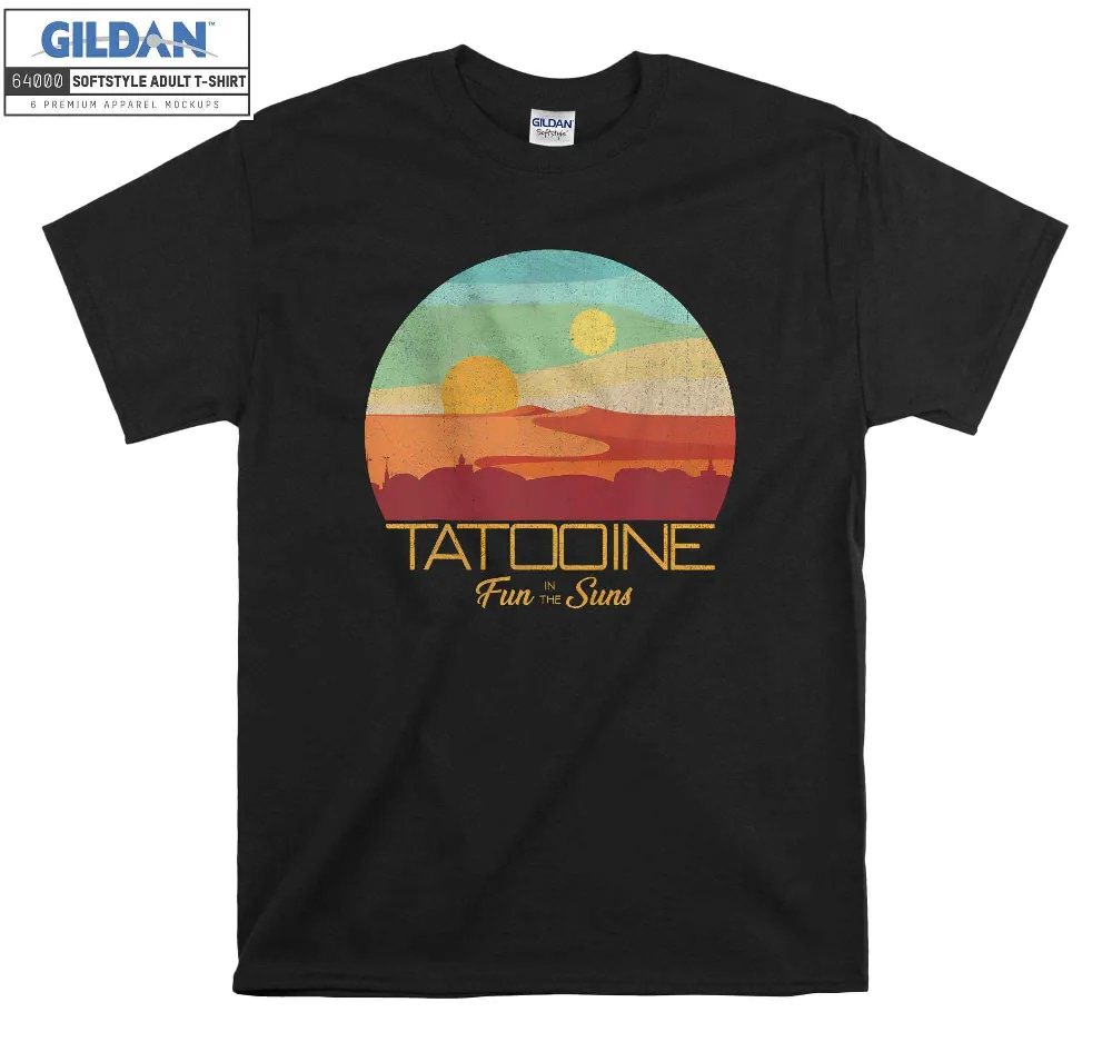 Inktee Store - Star Wars Tatooine Postcard T-Shirt Image