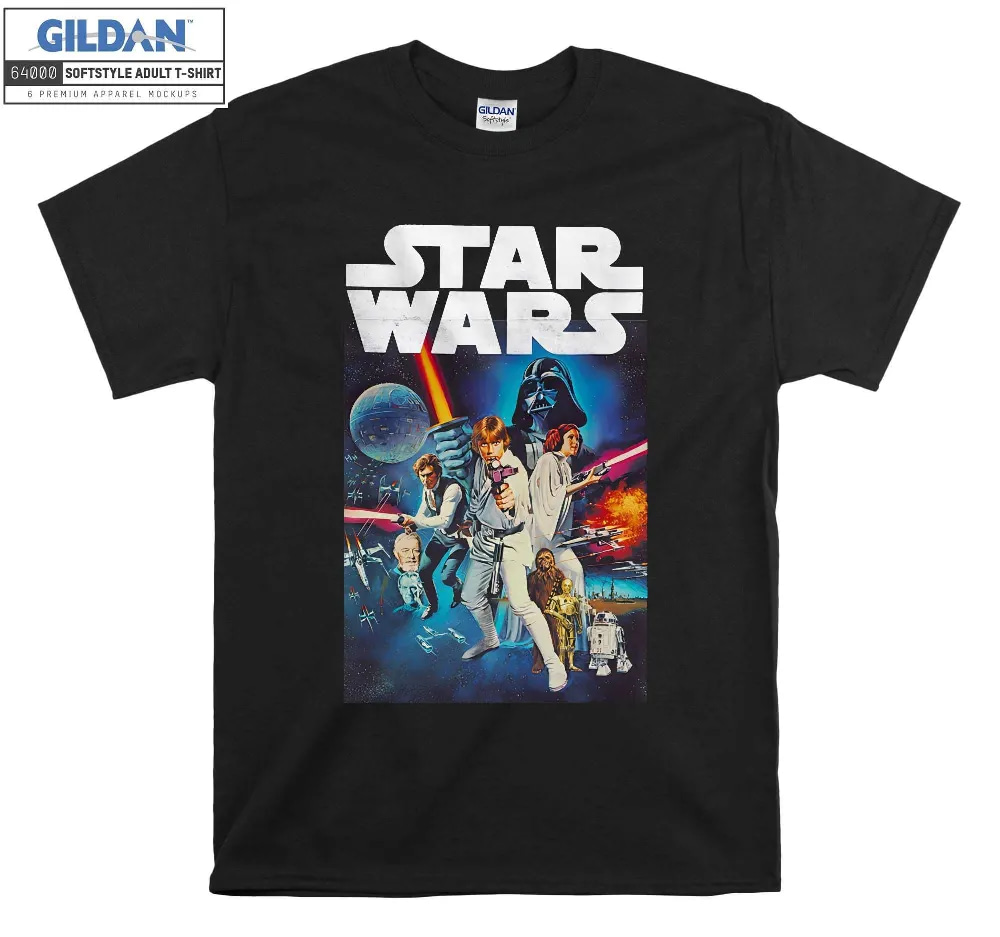 Inktee Store - Star Wars Vintage Cast Poster T-Shirt Image