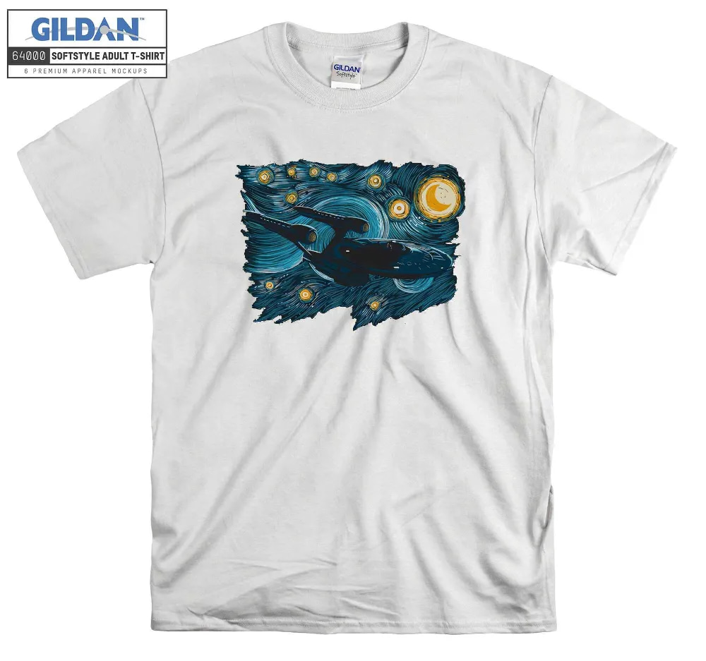 Inktee Store - Starry Night Enterprise T-Shirt Image