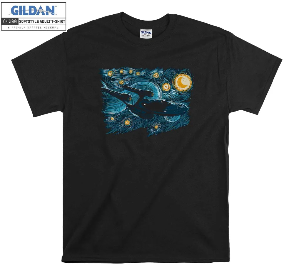 Inktee Store - Starry Night Enterprise T-Shirt Image