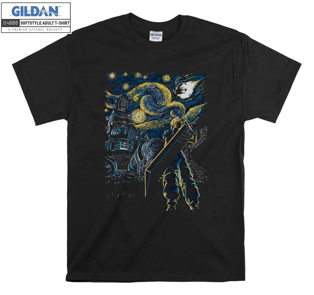 Inktee Store - Starry Night Fantasy Geek T-Shirt Image