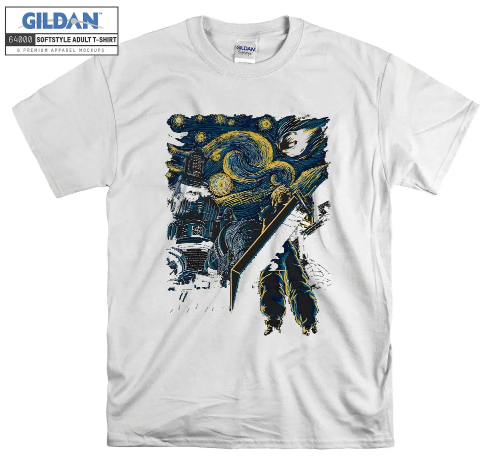 Inktee Store - Starry Night Fantasy Geek T-Shirt Image