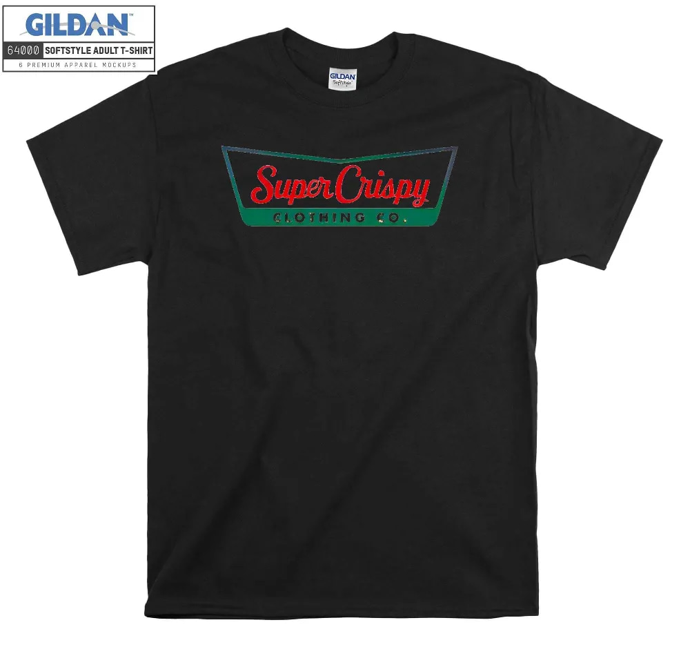 Inktee Store - Super Crispy Funny Parody Logo T-Shirt Image