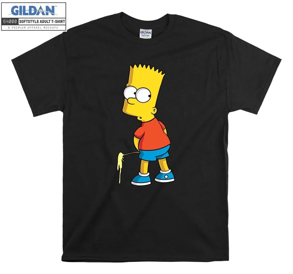 Inktee Store - The Simpsons Bart Simpson Piss T-Shirt Image