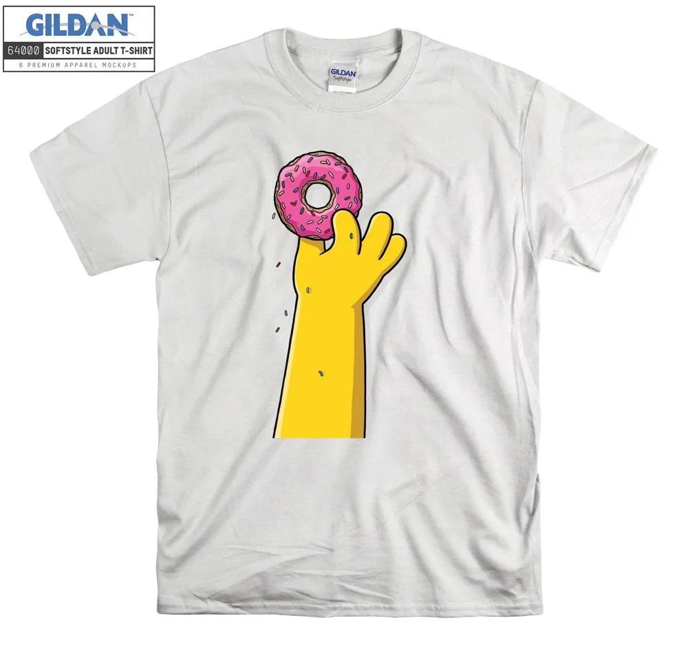 Inktee Store - The Simpsons Homer Simpson Donut T-Shirt Image