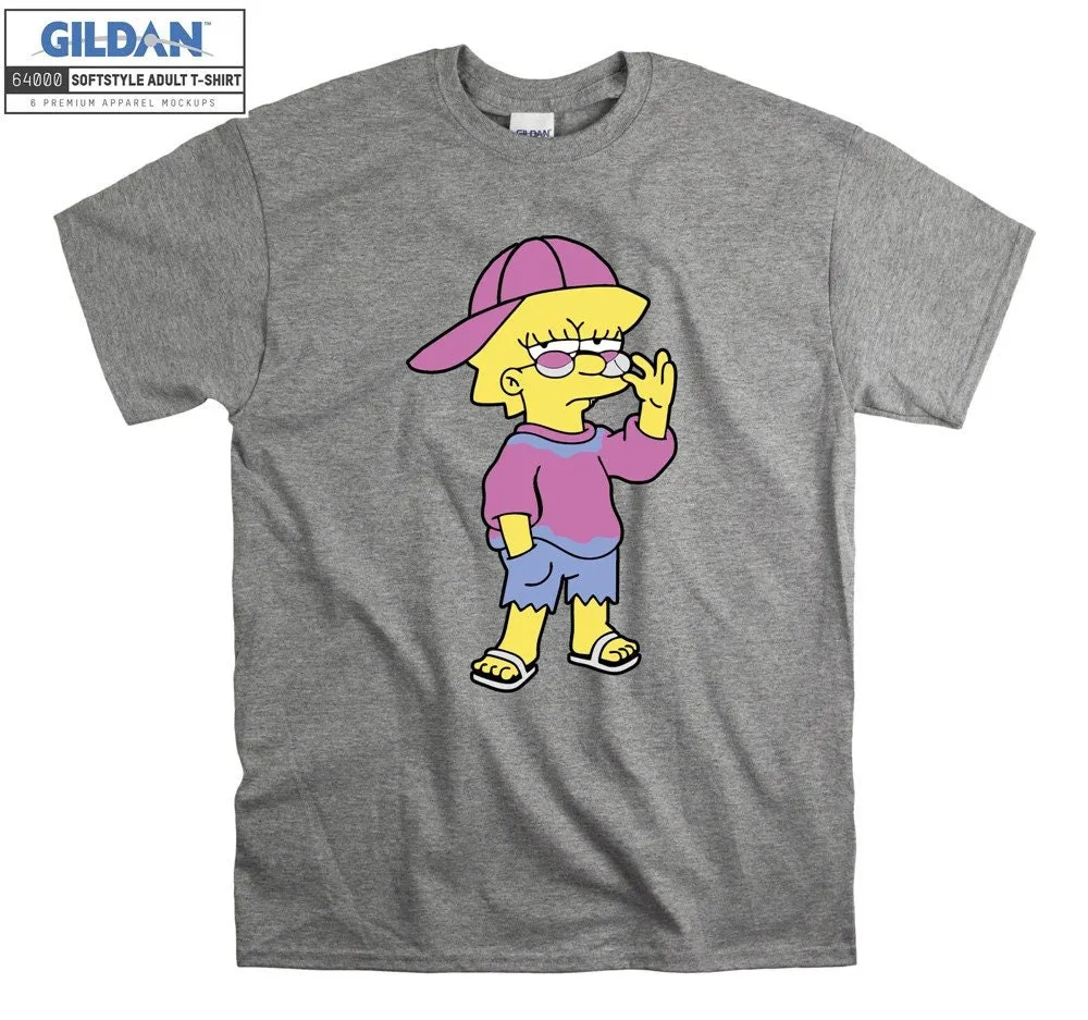 Inktee Store - The Simpsons Lisa Simpson Cool T-Shirt Image