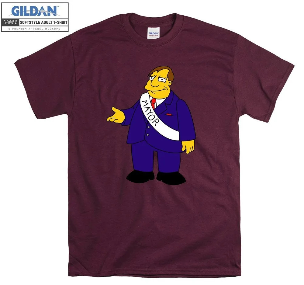 Inktee Store - The Simpsons Mayor Joe Quimby T-Shirt Image