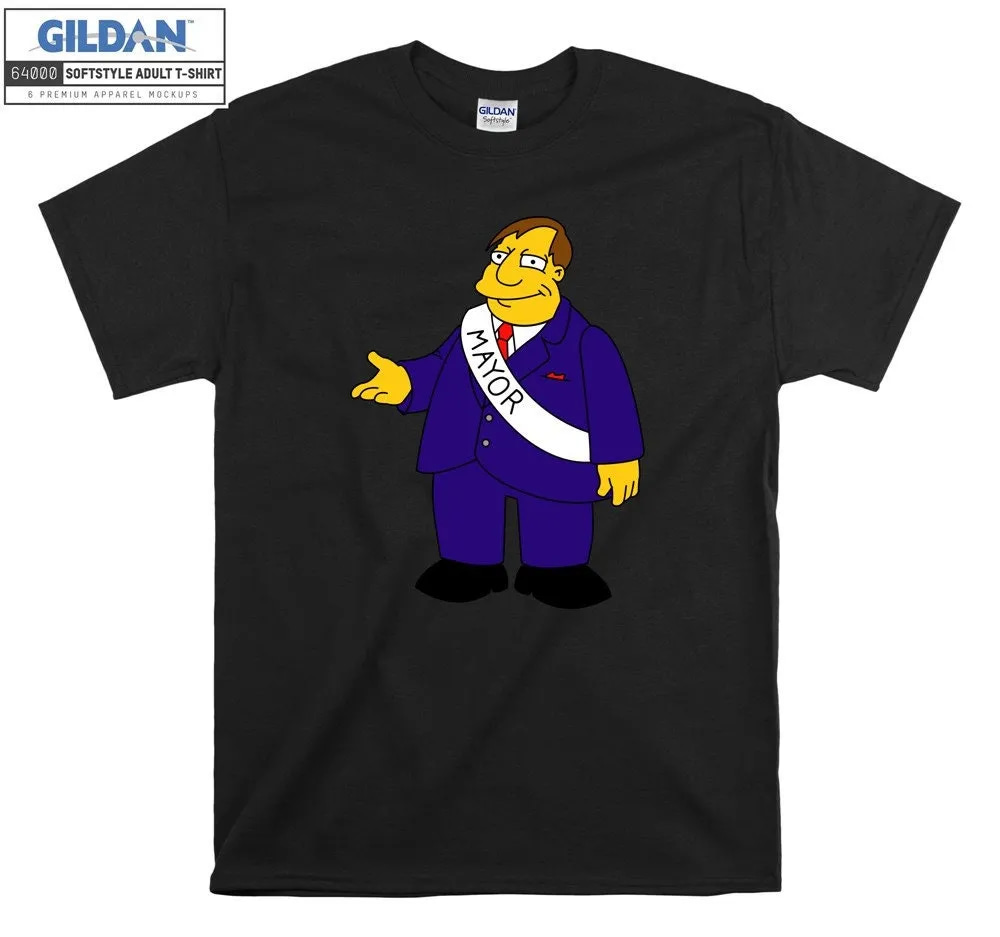 Inktee Store - The Simpsons Mayor Joe Quimby T-Shirt Image
