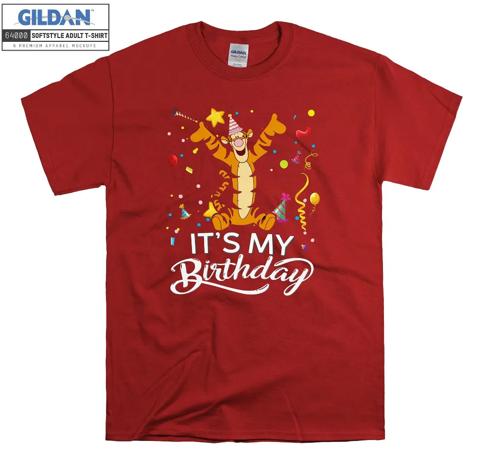 Inktee Store - Tigger It'S My Birthday T-Shirt Image