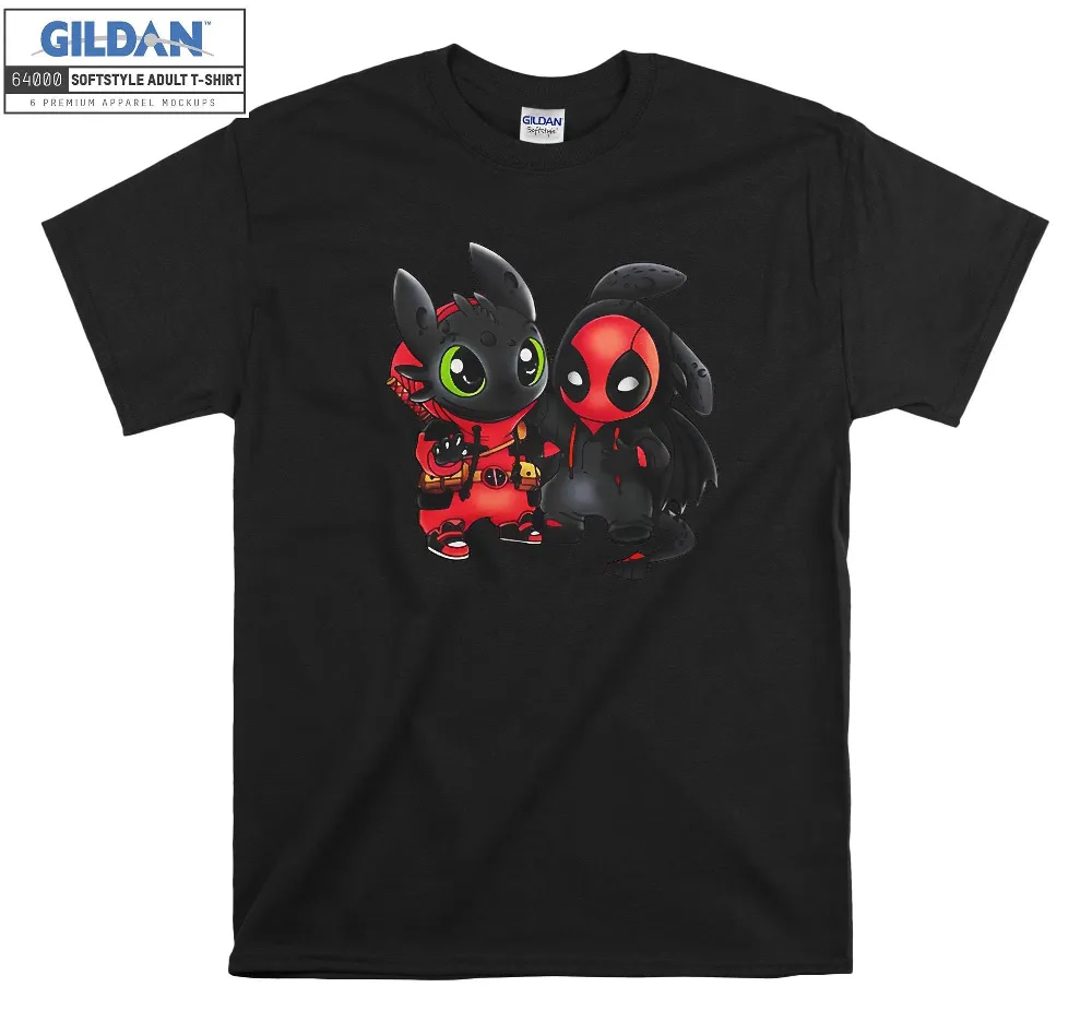 Inktee Store - Toothless And Deadpool Friends T-Shirt Image