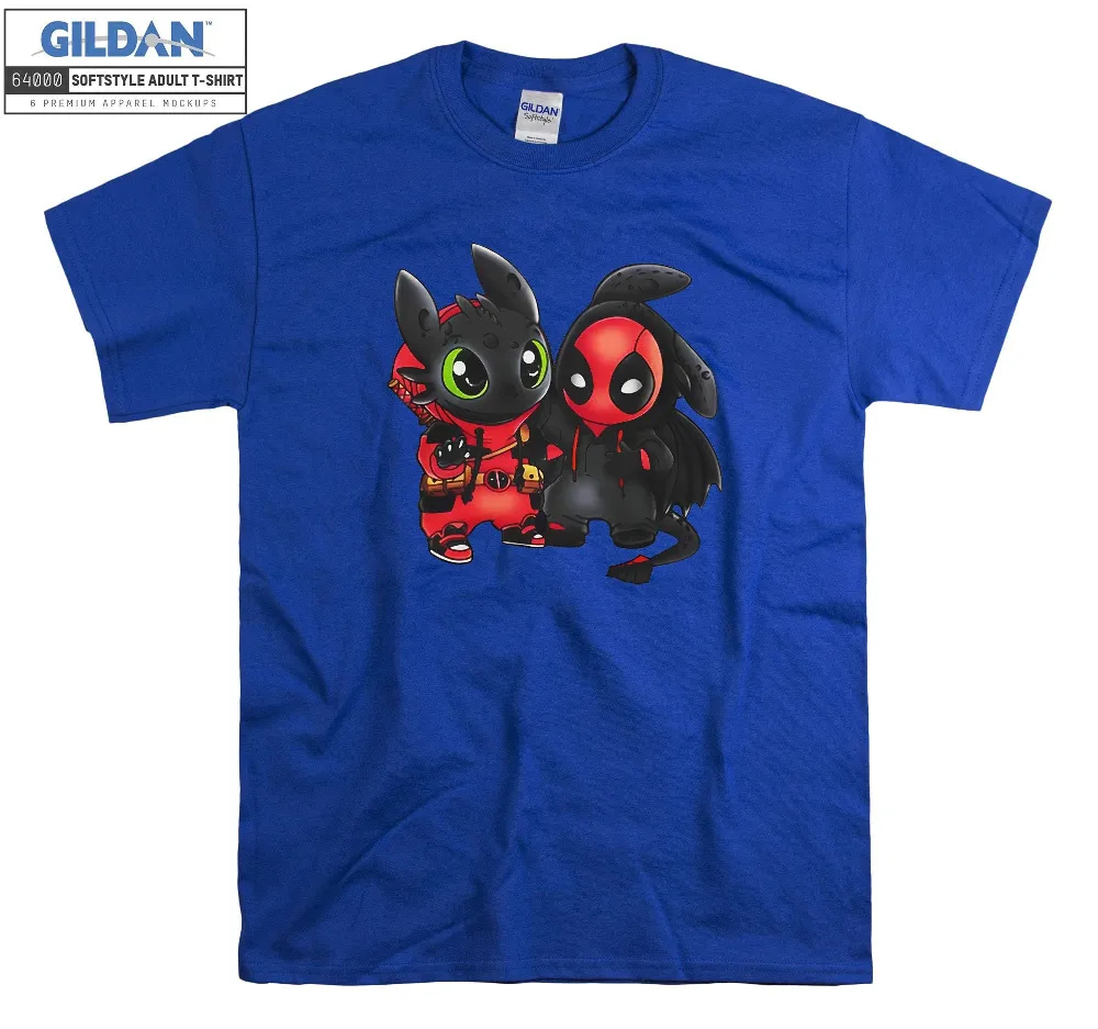 Inktee Store - Toothless And Deadpool Friends T-Shirt Image