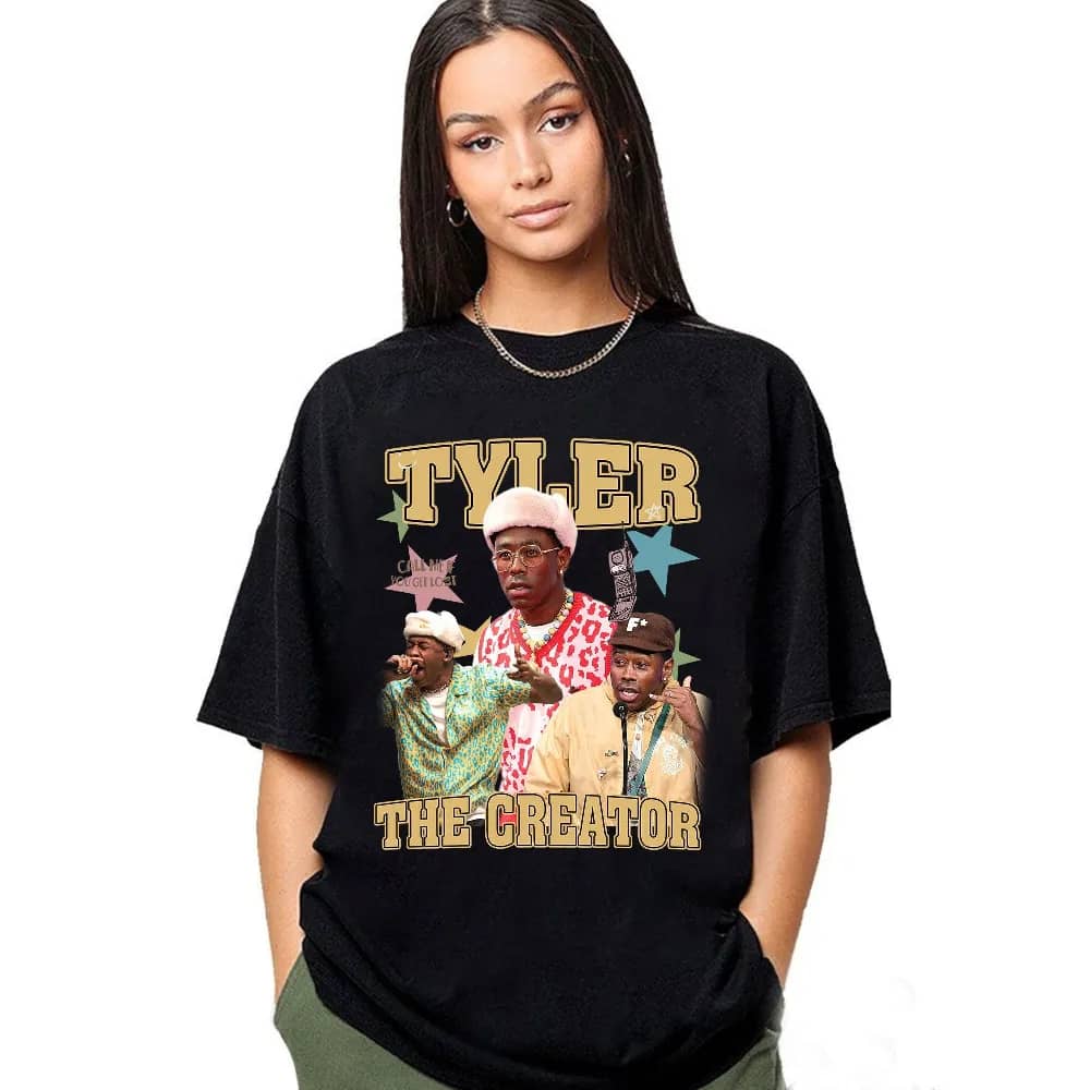 Inktee Store - Tyler The Creator Bootleg Inspired T-Shirt - Tyler Merch - Tyler Vintage Unisex Shirt - Retro Bootleg 90S Tees - Cute Tyler Merch - Gift For Him Image